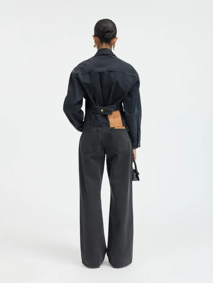 The Denim DeNmes Jacket Black Women JACQUEMUS Coats and Jackets The Denim DeNmes Jacket Black Women JACQUEMUS Coats and Jackets