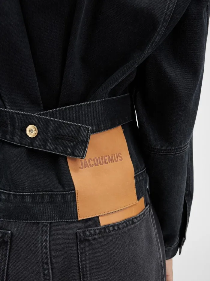 The Denim DeNmes Jacket Black Women JACQUEMUS Coats and Jackets The Denim DeNmes Jacket Black Women JACQUEMUS Coats and Jackets