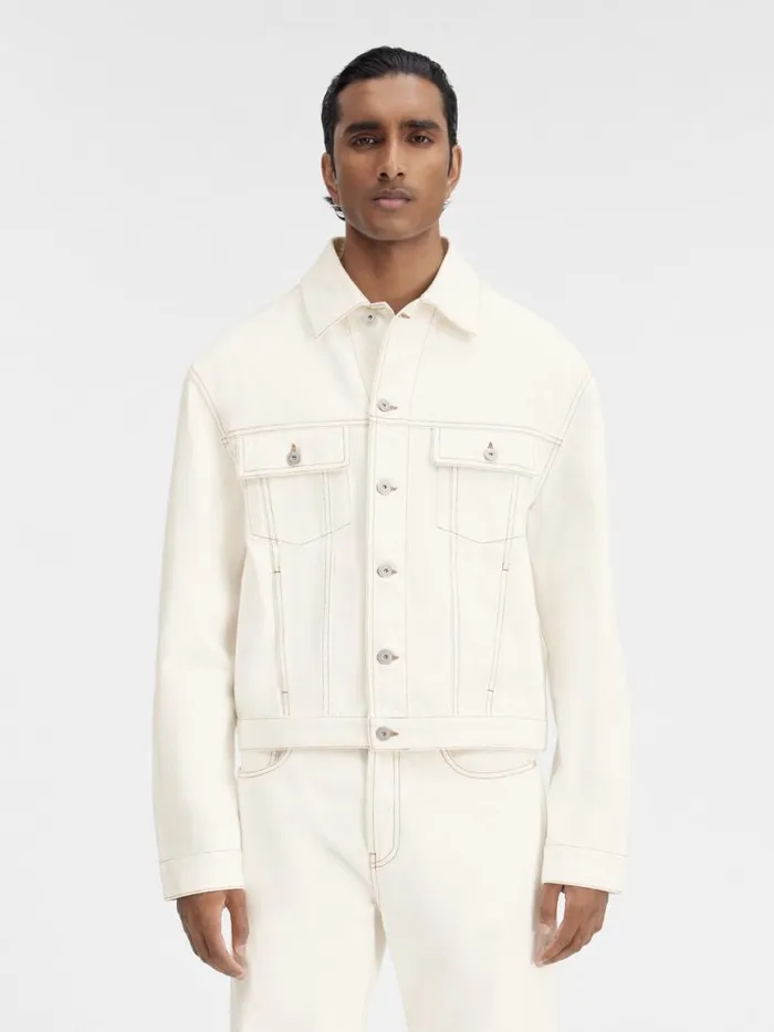 The Denim DeNmes Jacket Offwhitetabac Men JACQUEMUS Denim The Denim DeNmes Jacket Offwhitetabac Men JACQUEMUS Denim