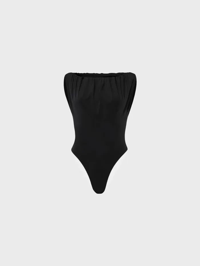 The Drapeado Swimsuit Black Women JACQUEMUS Swimwear The Drapeado Swimsuit Black Women JACQUEMUS Swimwear