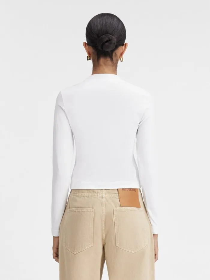 The Gros Grain Longsleeve Tshirt White Women JACQUEMUS Tshirts The Gros Grain Longsleeve Tshirt White Women JACQUEMUS Tshirts