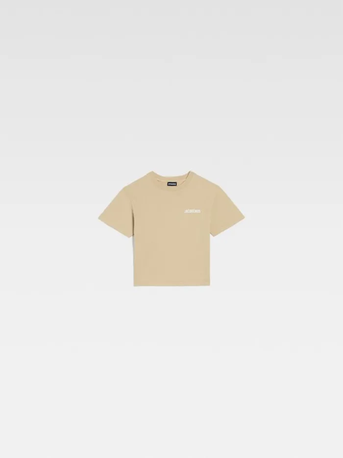 The Jacquemus Kids039 Tshirt Dark Beige WomenMen JACQUEMUS Tops
