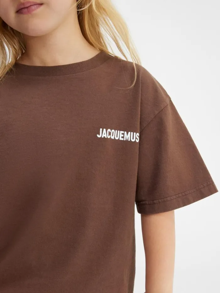 The Jacquemus Kids039 Tshirt Dark Brown WomenMen JACQUEMUS Tops