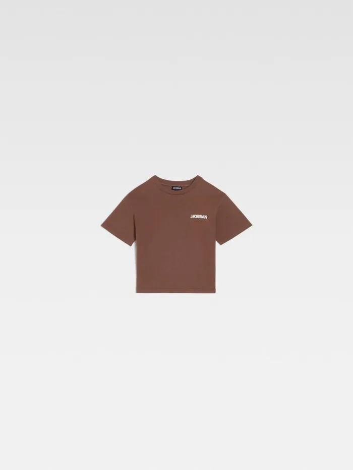 The Jacquemus Kids039 Tshirt Dark Brown WomenMen JACQUEMUS Tops