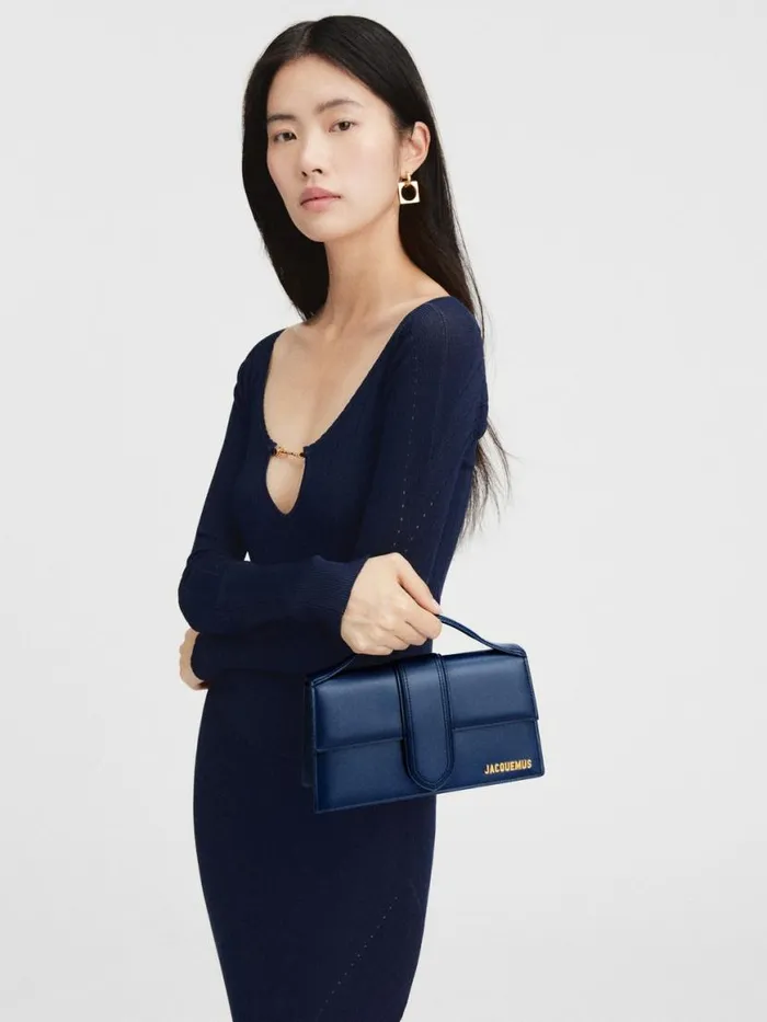 The Large Bambino Dark Navy Women JACQUEMUS Crossbody and Handbags The Large Bambino Dark Navy Women JACQUEMUS Crossbody and Handbags