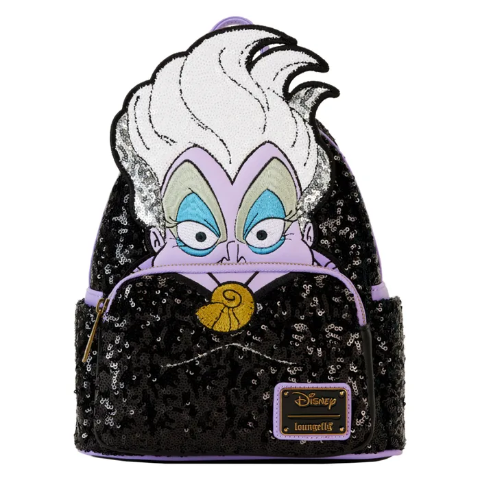 The Little Mermaid 35th Anniversary Exclusive Ursula Sequin Cosplay Mini Backpack Unisex Loungefly Backpacks The Little Mermaid 35th Anniversary Exclusive Ursula Sequin Cosplay Mini Backpack Unisex Loungefly Backpacks