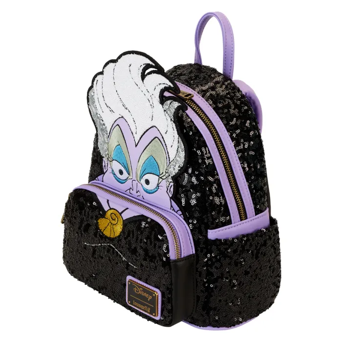 The Little Mermaid 35th Anniversary Exclusive Ursula Sequin Cosplay Mini Backpack Unisex Loungefly Backpacks