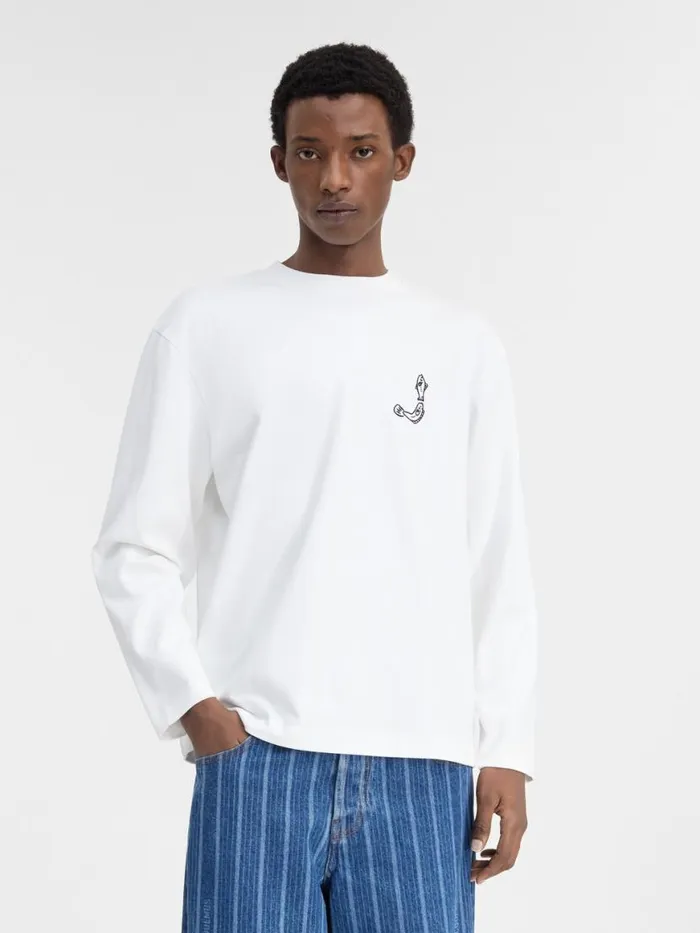 The Mer Longsleeve Tshirt White Men JACQUEMUS Tshirts