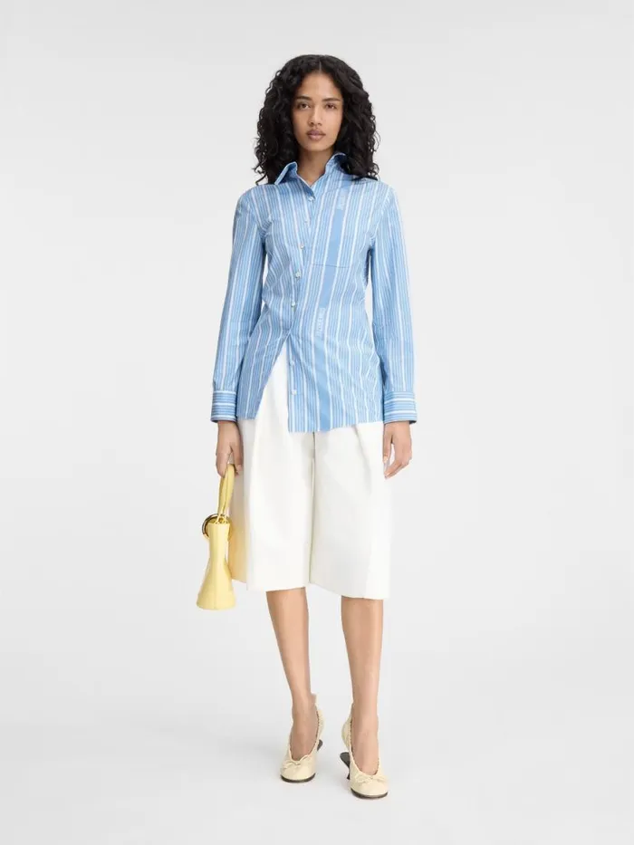 The Pablo Shirt Jacquard Bluewhite Women JACQUEMUS Tops and Shirts