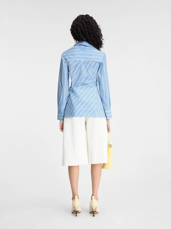 The Pablo Shirt Jacquard Bluewhite Women JACQUEMUS Tops and Shirts The Pablo Shirt Jacquard Bluewhite Women JACQUEMUS Tops and Shirts