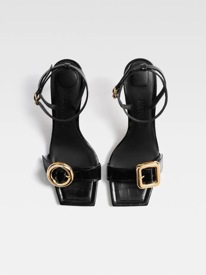 The Regalo Sandals Black Women JACQUEMUS Shoes The Regalo Sandals Black Women JACQUEMUS Shoes