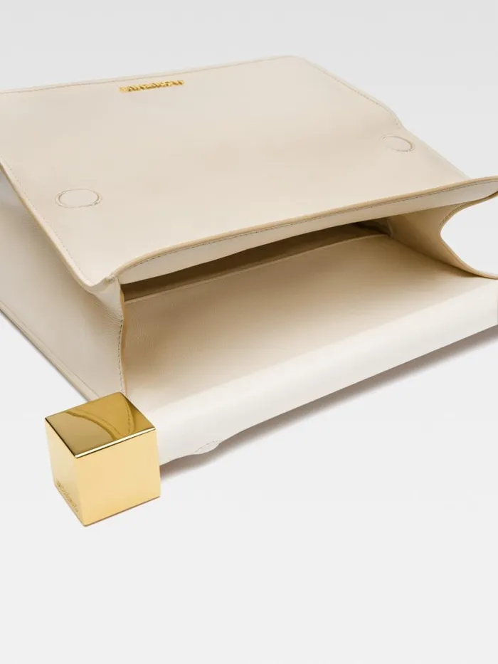 The Rond Carr Clutch Light Ivory Women JACQUEMUS Crossbody and Handbags The Rond Carr Clutch Light Ivory Women JACQUEMUS Crossbody and Handbags