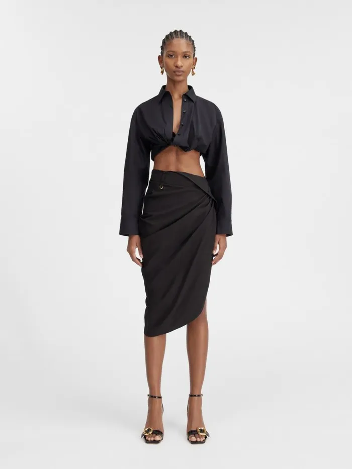The Saudade Skirt Black Women JACQUEMUS Dresses and Skirts