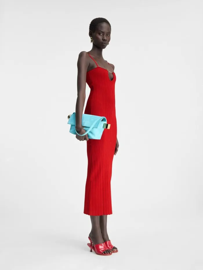 The Sierra Dress With Straps Dark Red Women JACQUEMUS Dresses and Skirts The Sierra Dress With Straps Dark Red Women JACQUEMUS Dresses and Skirts