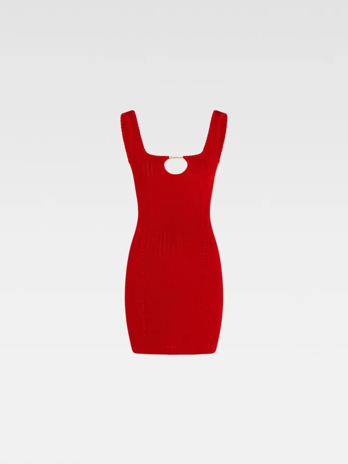 The Sierra Mini Dress Dark Red Women JACQUEMUS Dresses and Skirts The Sierra Mini Dress Dark Red Women JACQUEMUS Dresses and Skirts