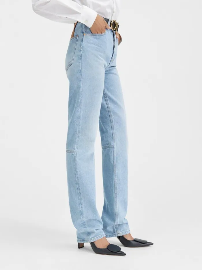 The Straight DeNmes Denim Pants Light Bluetabac Women JACQUEMUS Denim The Straight DeNmes Denim Pants Light Bluetabac Women JACQUEMUS Denim
