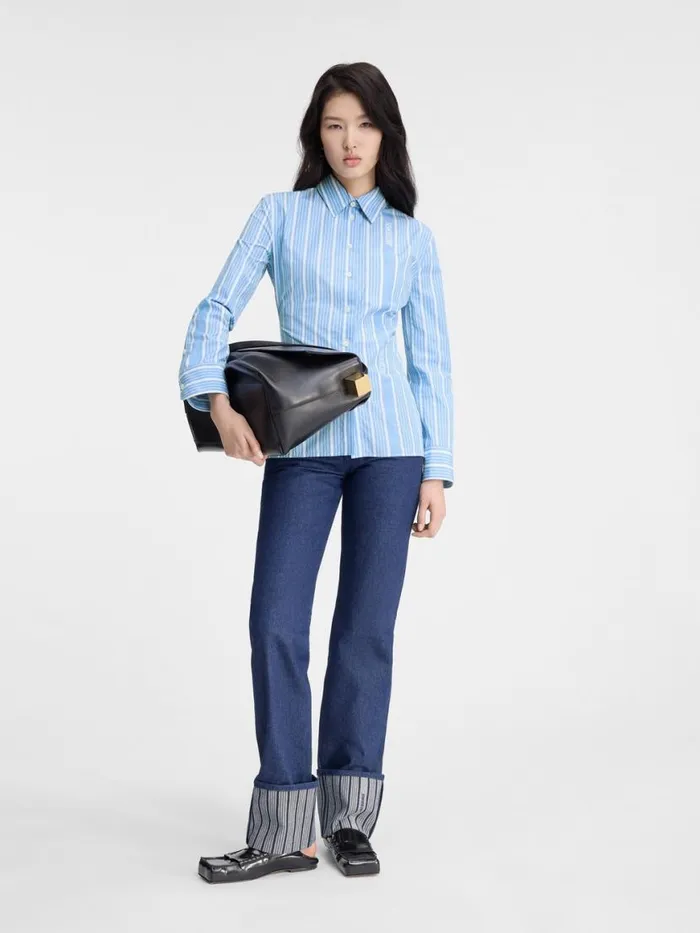 The Suit Shirt Jacquard Bluewhite Women JACQUEMUS Tops and Shirts