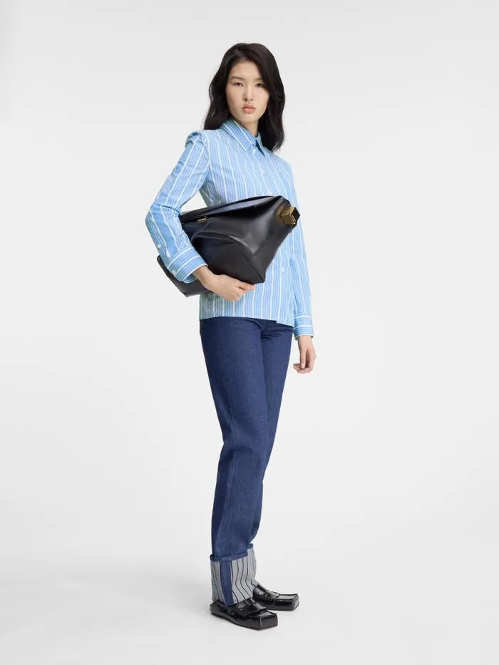 The Suit Shirt Jacquard Bluewhite Women JACQUEMUS Tops and Shirts The Suit Shirt Jacquard Bluewhite Women JACQUEMUS Tops and Shirts