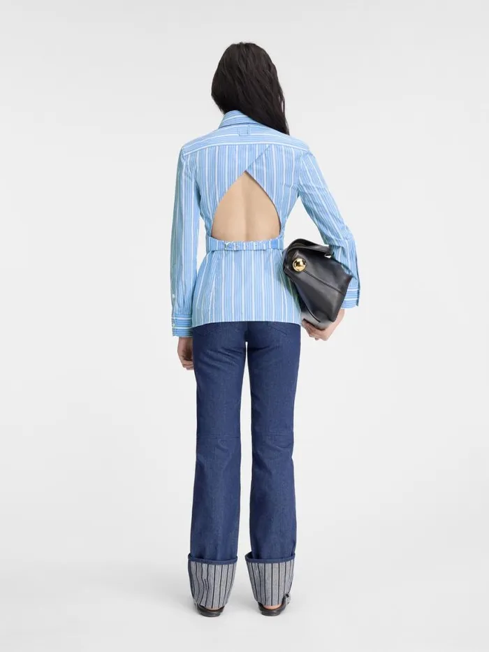The Suit Shirt Jacquard Bluewhite Women JACQUEMUS Tops and Shirts The Suit Shirt Jacquard Bluewhite Women JACQUEMUS Tops and Shirts