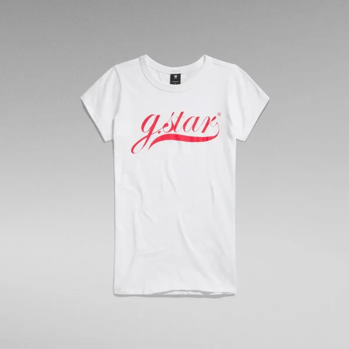 Tops and Tshirts Women GStar RAW Graphic 1 Slim Top White