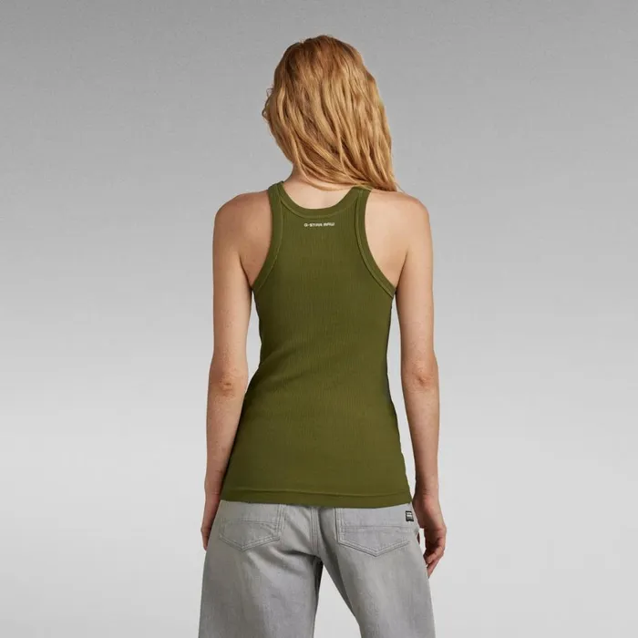 Tops and Tshirts Women GStar RAW Italian Utility Ultra Slim Tank Top Avocado