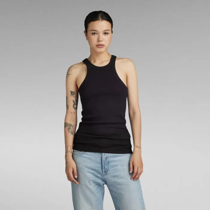 Tops and Tshirts Women GStar RAW Italian Utility Ultra Slim Tank Top Dark Black Tops and Tshirts Women GStar RAW Italian Utility Ultra Slim Tank Top Dark Black