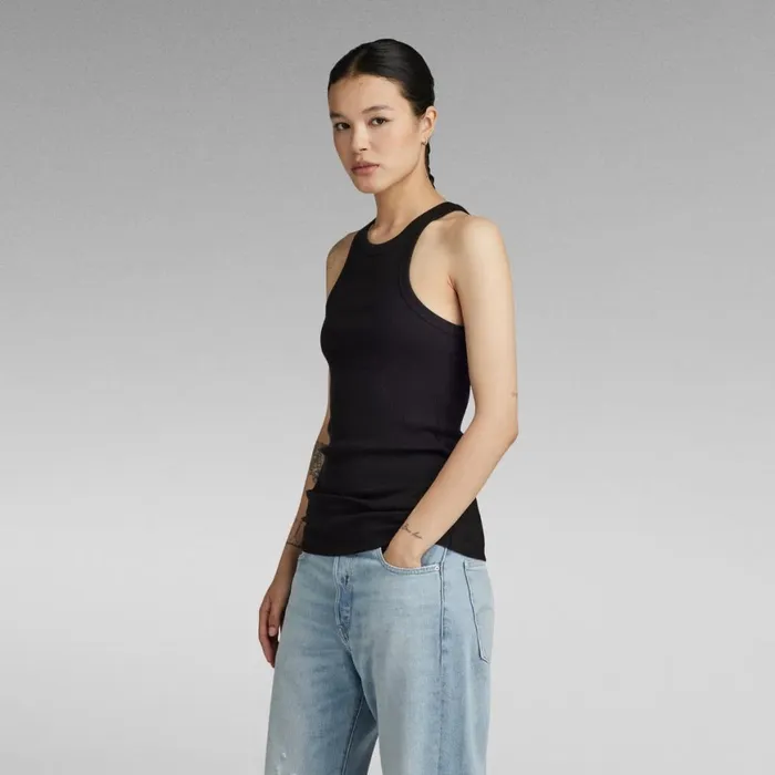 Tops and Tshirts Women GStar RAW Italian Utility Ultra Slim Tank Top Dark Black