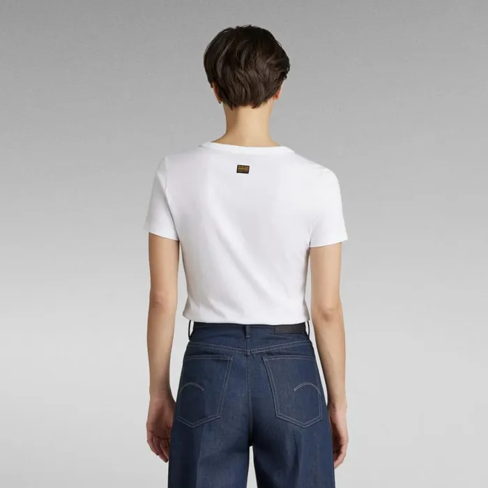 Tops and Tshirts Women GStar RAW RAW Covered Long Slim TShirt White