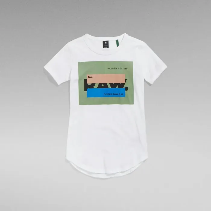 Tops and Tshirts Women GStar RAW RAW Covered Long Slim TShirt White