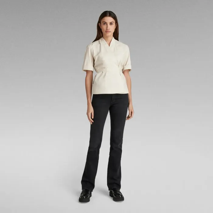 Tops and Tshirts Women GStar RAW Wrap TShirt Whitebait