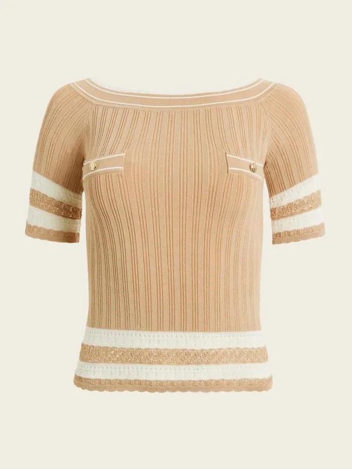 Tops And Sweaters Women Marciano Olivia Sweater Top Nude Sand Tops And Sweaters Women Marciano Olivia Sweater Top Nude Sand