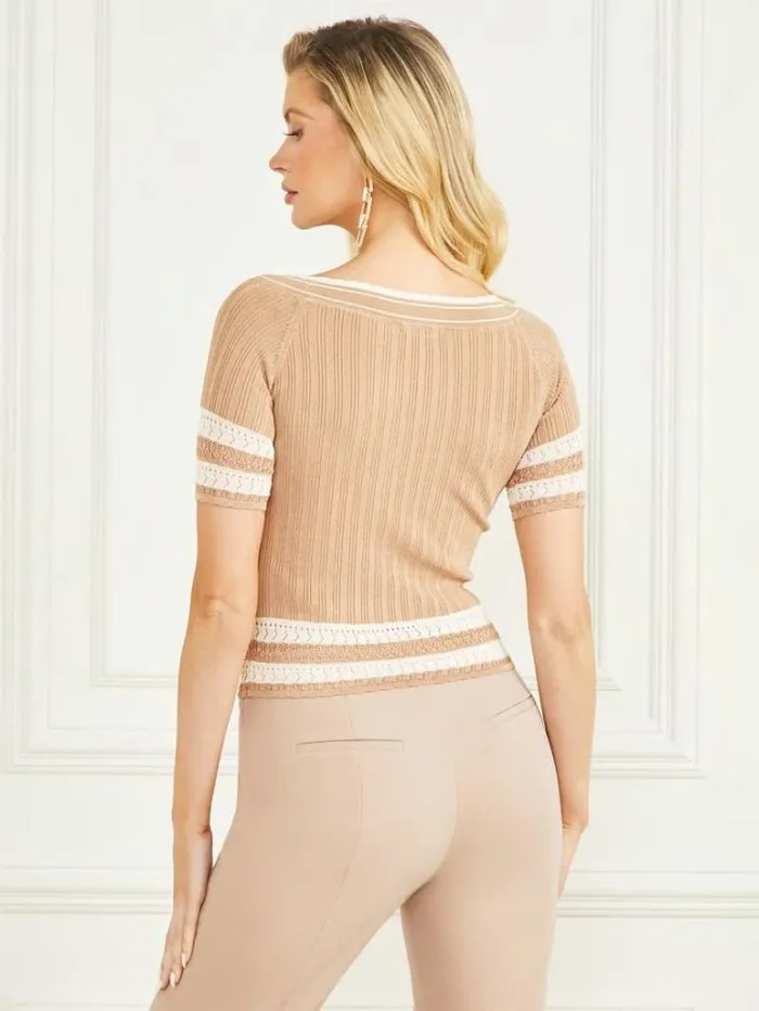 Tops And Sweaters Women Marciano Olivia Sweater Top Nude Sand Tops And Sweaters Women Marciano Olivia Sweater Top Nude Sand