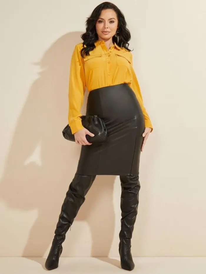 Tops And Sweaters Women Marciano The Essence Blouse Dune Gold Tops And Sweaters Women Marciano The Essence Blouse Dune Gold