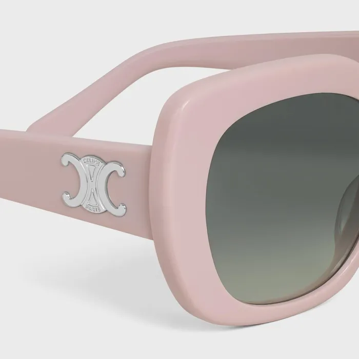 Triomphe 06 Sunglasses In Acetate Pastel Pink Women CELINE SUNGLASSES Triomphe 06 Sunglasses In Acetate Pastel Pink Women CELINE SUNGLASSES