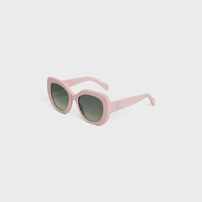 Triomphe 06 Sunglasses In Acetate Pastel Pink Women CELINE SUNGLASSES Triomphe 06 Sunglasses In Acetate Pastel Pink Women CELINE SUNGLASSES