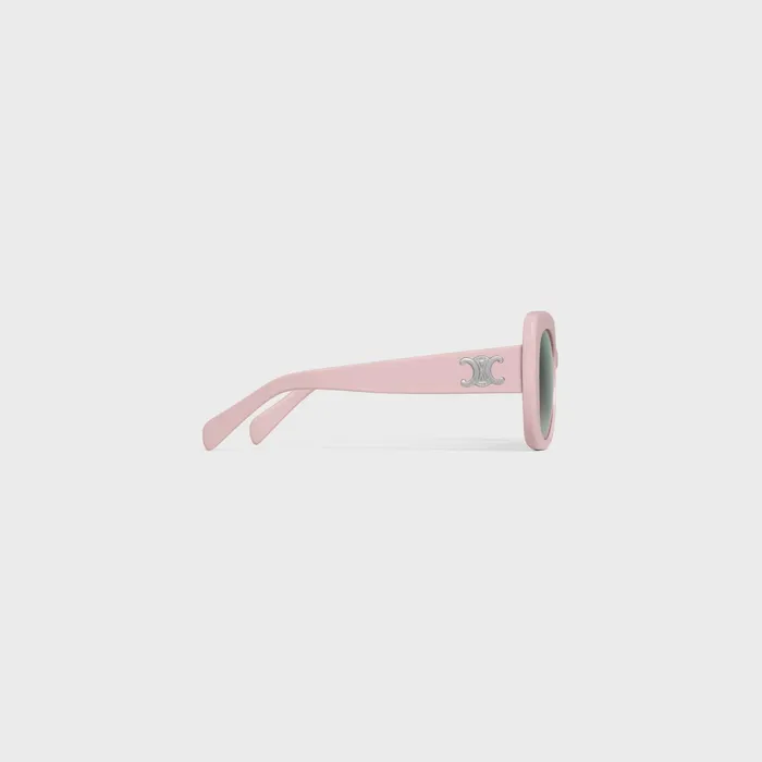 Triomphe 06 Sunglasses In Acetate Pastel Pink Women CELINE SUNGLASSES Triomphe 06 Sunglasses In Acetate Pastel Pink Women CELINE SUNGLASSES