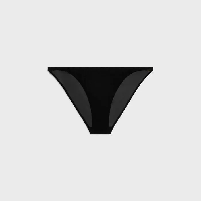 Triomphe Underwear In Silk Georgette Black Women CELINE SWIMWEAR AND LINGERIE