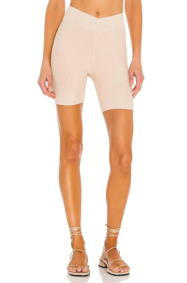 V Waist Biker Shorts Nude Women Lovers and Friends Shorts