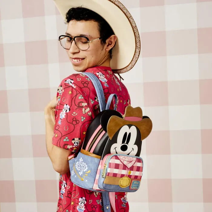 Western Mickey Mouse Cosplay Mini Backpack Unisex Loungefly Backpacks Western Mickey Mouse Cosplay Mini Backpack Unisex Loungefly Backpacks