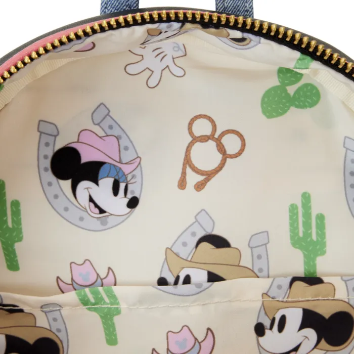 Western Mickey Mouse Cosplay Mini Backpack Unisex Loungefly Backpacks Western Mickey Mouse Cosplay Mini Backpack Unisex Loungefly Backpacks