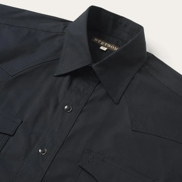 Western Shirts Men Stetson Classic Western Shirt In Black Black