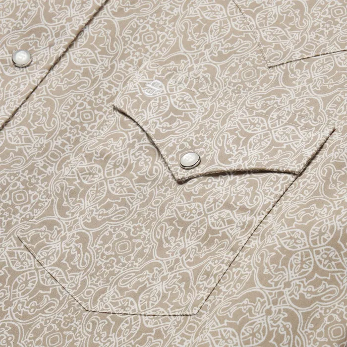 Western Shirts Men Stetson Sand Medallion Print Western Shirt Brown