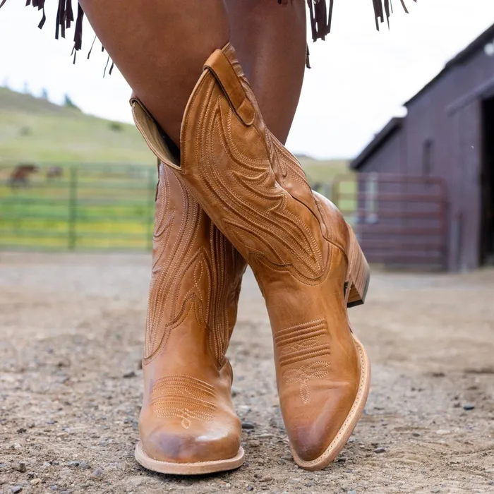 Western Women Stetson Nora Boots Tan