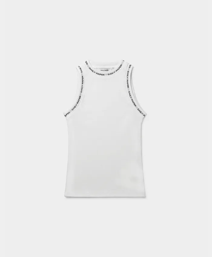 White Erib Tank Top White Women Daily Paper Tops