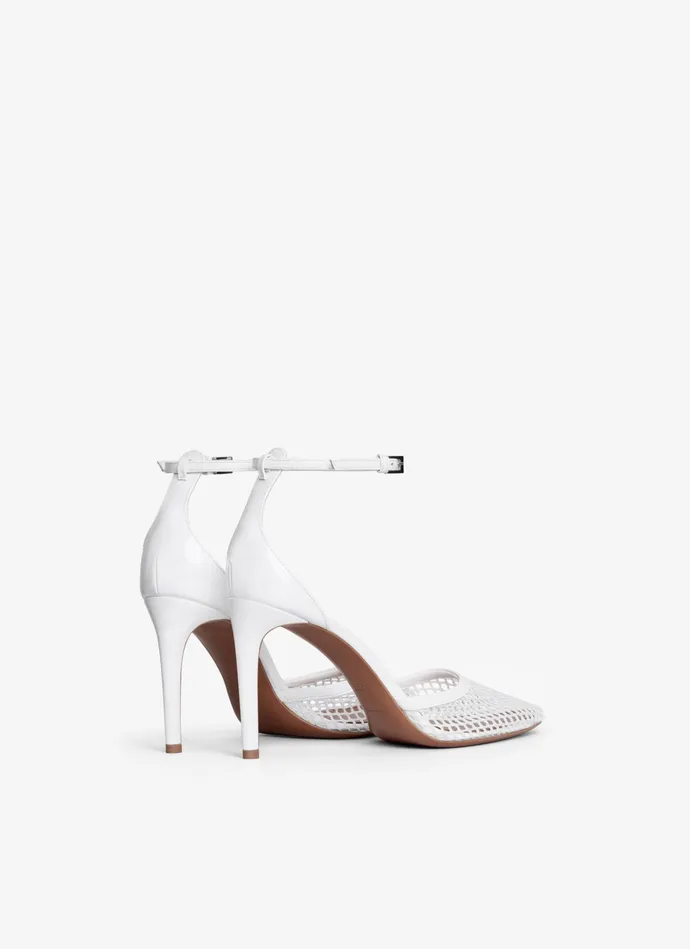 White HIGH FISHNET PUMPS Women Alaa Sandals