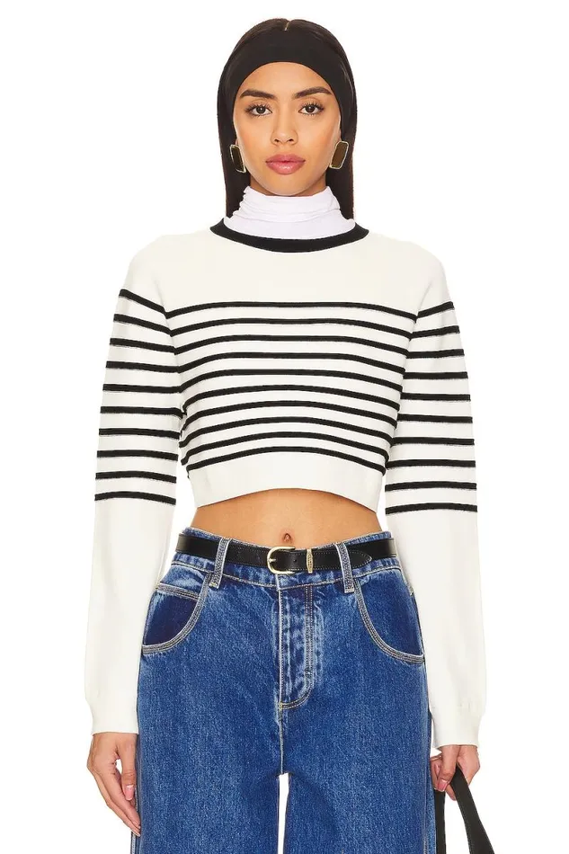 Willow Striped Sweater Black and White Women Lovers and Friends Sweaters and Knits Willow Striped Sweater Black and White Women Lovers and Friends Sweaters and Knits