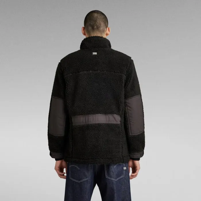 Winter Coats Men GStar RAW Fleece Field Jacket Dark Black