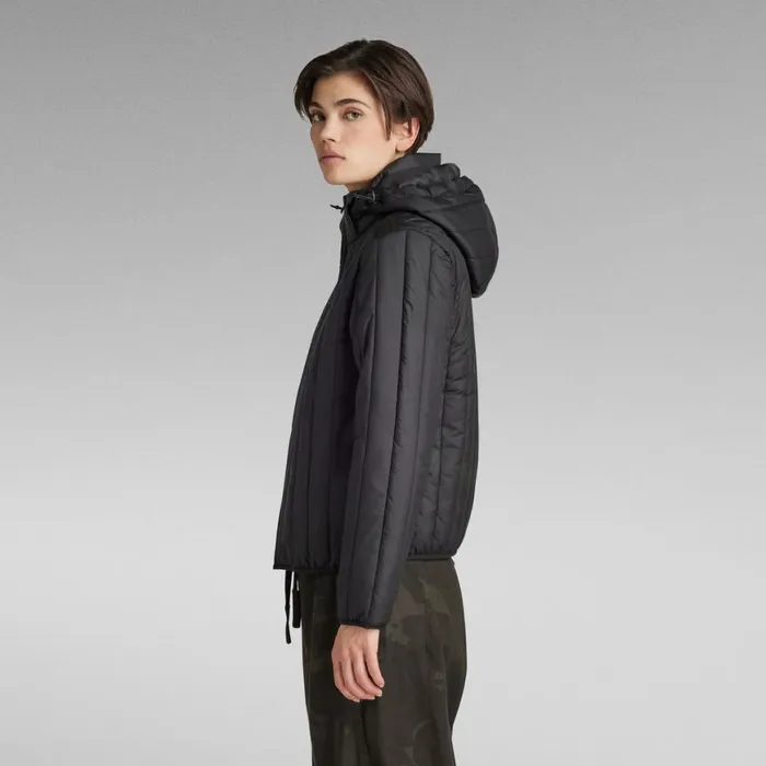 Winter Coats Women GStar RAW Meefic Vertical Quilted Jacket Dark Black