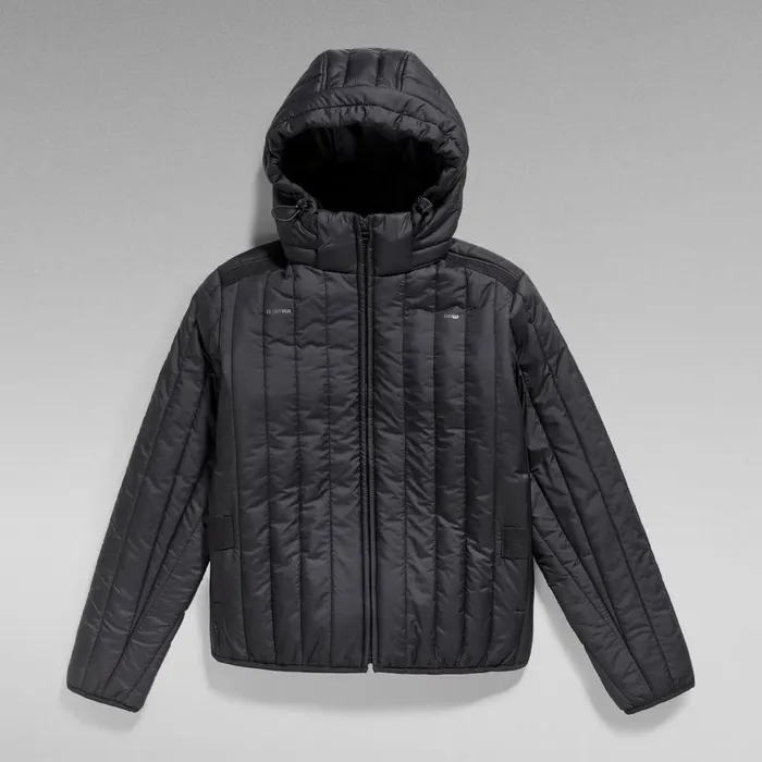 Winter Coats Women GStar RAW Meefic Vertical Quilted Jacket Dark Black