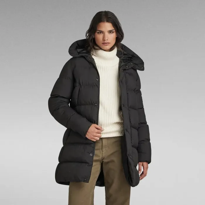 Winter Coats Women GStar RAW Whistler Parka Puffer Jacket Dark Black